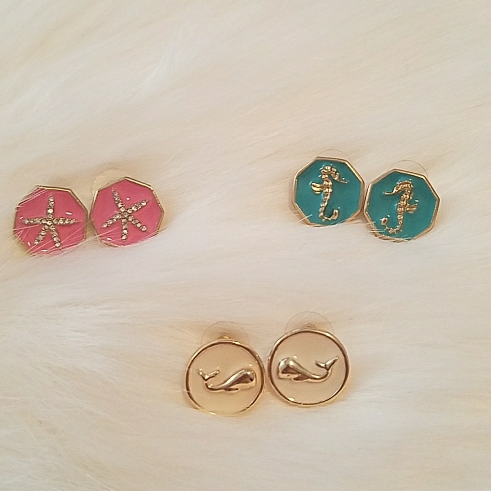 Fornash enamel nautical critter earrings